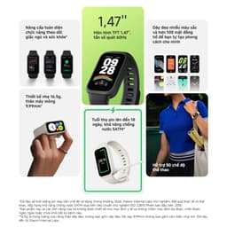 Thumbnail Vòng Đeo Tay Sức Khỏe Thông Minh Xiaomi Smart Band 8 / Band 9 ACTIVE Bản Quốc tế - Hàng Chính Hãng 1