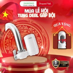 Thumbnail Bộ lọc nước tại vòi Samono WPW11, 5 lớp lọc, ABS cao cấp hạt nguyên tử gốm và than hoạt tính đảm bảo sức khỏe 1