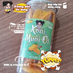 Thumbnail Xoài sấy dẻo muối ớt Trạm ngọt Yumi đồ ăn vặt hoa quả trái cây khô chua ngọt cay thơm ngon vệ sinh 4