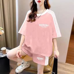 Thumbnail Set Đồ Nữ Cotton ESSTNTALL NAD, Bộ Quần Áo Nữ Mặc Nhà Form Rộng Thoáng Mát Bộ Thể Thao Nữ Mùa Hè Tay Lỡ 4