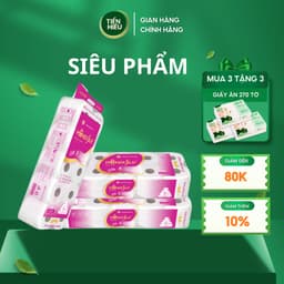 Thumbnail Mua 3 Bịch GVS HANOISILK 10 Cuộn 3 Lớp Ko Lõi/Có Lõi Tan Nhanh- Tặng 3 Bịch Giấy Ăn Rút Đa Năng 270 Tờ 1