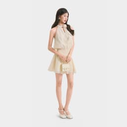 Thumbnail Đầm Kiểu Nữ MARC FASHION Sát Nách Nhún Eo Cổ Xẻ Đính Hoa - FASH102024 3
