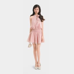 Thumbnail Đầm Kiểu Nữ MARC FASHION Sát Nách Nhún Eo Cổ Xẻ Đính Hoa - FASH102024 4