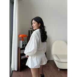 Thumbnail Áo Sơmi Nữ Mùa Hè Công Sở Tay Dài Phồng Hoạt Tiết Hoa Nhí 3D  -  LIFA TOP - GOÛT DE JUN 1