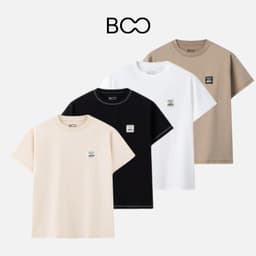 Thumbnail Áo Thun BOO Unisex Nam Nữ Form Regular Đính Patch Logo Essential Chất Liệu Cotton Co Dãn 1