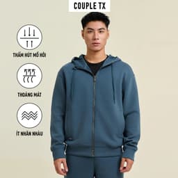 Thumbnail Áo Khoác Chống Nắng Nam Couple TX Thun 2 Da Dây Kéo 2 Đầu MOK 1059 3