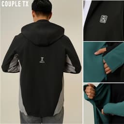 Thumbnail Áo Khoác Dù UV Pro Nam Chống Nắng Couple TX Phối Màu Sun Mate Nón Tháo Rời MOK 1061 3
