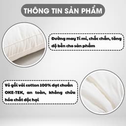 Thumbnail Gối Ngủ Microfiber Cao Cấp Ruột Gối Lông Vũ Gối Chuẩn Khách Sạn 5 Sao Thiết Kế Sang Trọng Êm Ái Mềm Mại Chuẩn Oeko-Tek 4