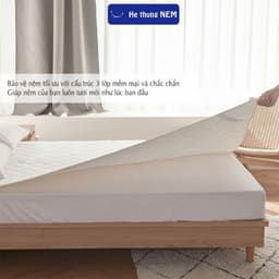 Thumbnail Tấm Lót Nệm Chống Thấm He thong NEM Cao Cấp Miếng Ga Tấm Thảm Trải Lót Trải Giường Bảo Vệ Nệm Đệm Chống Thấm Nước 4