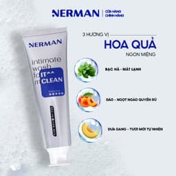 Thumbnail Gel vệ sinh nam giới Nerman IT CLEAN hương vị hoa quả 100ml/chai 4