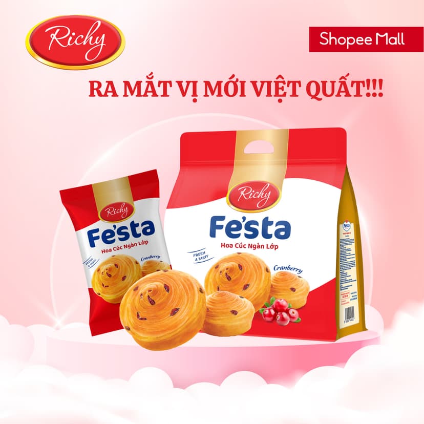 Ảnh Bánh mì hoa cúc ngàn lớp Festa Richy - HSD 30 ngày kể từ NSX 4