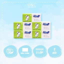 Thumbnail Giấy ăn Slisoft Trắng tự nhiên 300 tờ, đa năng thân thiện môi trường an toàn cho cả gia đình Combo tiết kiệm 1