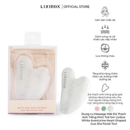 Thumbnail Dụng cụ Massage Mặt Đá Thạch Anh Hình Trái tim Lixibox Heart-Shaped Gua Sha Facial Tool 1
