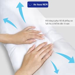 Thumbnail Gối Ôm Lông Vũ He thong NEM Cao Cấp Ruột Lõi Gối Lông Vũ Ôm Ngủ Dài 1m 35x100cm Lông Vũ Nhân Tạo Ôm Mềm Mịn 4