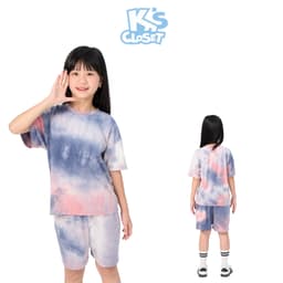 Thumbnail Bộ Quần Áo Cộc Tay Hoạ Tiết Loang K'S CLOSET Cho Bé Gái Từ 10-55kg (2-14 T) KT252THS/ E017FOS, KT106FIS 3