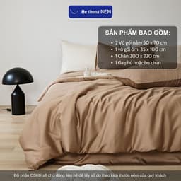 Thumbnail Bộ Ga Giường 5 Món Cao Cấp He thong NEM Set Vỏ Chăn Ga Ra Drap Tencel Trải Giường Gối Nệm Đệm 5 Món Lụa Cao Cấp 3