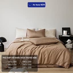 Thumbnail Bộ Ga Giường 5 Món Cao Cấp He thong NEM Set Vỏ Chăn Ga Ra Drap Tencel Trải Giường Gối Nệm Đệm 5 Món Lụa Cao Cấp 2