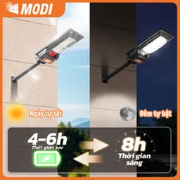 Thumbnail Đèn Năng Lượng Mặt Trời MODI SOLAR Siêu Sáng Loại Đèn Đường Thế Hệ Mới 50T Bảo Hành 2 NĂM 2