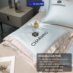Thumbnail Bộ Chăn Ga Gối 5 Món He thong NEM Cao Cấp Bộ Set Chăn Ga Drap Grap Phủ Trải Giường Gối Nệm Đệm 5 Món Lụa Thái Mùa Hè 2