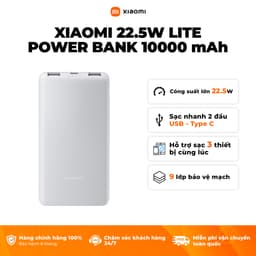 Thumbnail Sạc Dự Phòng Xiaomi Power Bank 10000mAh 22.5W Lite TH | Sạc Nhanh | Sạc Cùng Lúc Nhiều Thiết Bị | Bảo Hành 12 Tháng 2