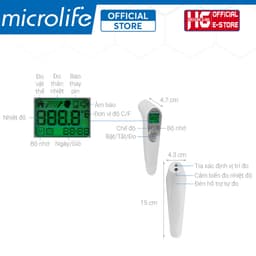 Thumbnail Nhiệt Kế Điện Tử Hồng Ngoại Microlife NC200 | Phát Hiện Sốt Nhanh , Độ Chính Xác Cao 3 Trong 1 3
