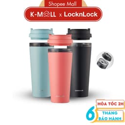Thumbnail Ly giữ nhiệt LocknLock 540ml LHC4279 , có 2 nắp tiện lợi, đế silicone, Thép không gỉ SUS304 - K-MALL 1