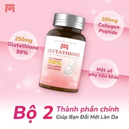 Thumbnail Viên uống VTM Glutathione hỗ trợ làm sáng da, hỗ trợ giảm triệu chứng khô da, nhăn da, nám da - hộp 30 ngày 3