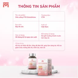 Thumbnail Viên uống VTM Glutathione hỗ trợ làm sáng da, hỗ trợ giảm triệu chứng khô da, nhăn da, nám da - hộp 30 ngày 2