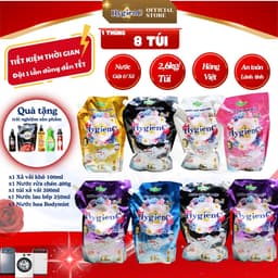 Thumbnail Combo 8 Túi nước giặt đậm đặc HygienC Plus+ - Khối lượng 2.6Kg - CB8T1 1