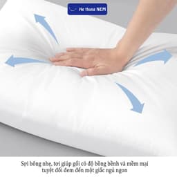Thumbnail Ruột Gối Hơi Cao Cấp He thong NEM 50x70 Lõi Gối Đầu Bông Gòn Người Lớn Nằm Ngủ Chuẩn Khách Sạn 5 Sao Cao Cấp 4