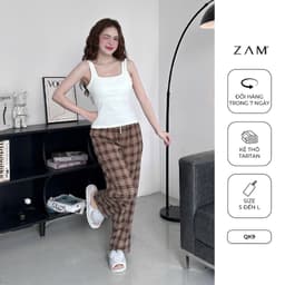 Thumbnail SHE BY ZAM  - ÁO CÓ ĐỆM NGỰC & QUẦN KẺ TARTAN 3