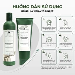 Thumbnail Cặp dầu gội Weilaiya gừng 400ml và dầu xả gừng 250ml kích mọc tóc dưỡng tóc chắc khỏe 4