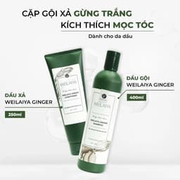 Thumbnail Cặp dầu gội Weilaiya gừng 400ml và dầu xả gừng 250ml kích mọc tóc dưỡng tóc chắc khỏe 2