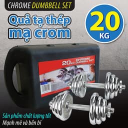 Thumbnail BG-Bộ tạ, miếng tạ 20kg kèm bộ quai tạ ấm đa năng, chất liệu PVC cao cấp 1