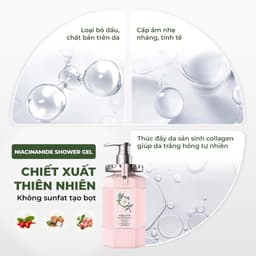 Thumbnail Sữa tắm trắng da hương hoa trà Weilaiya Niacinamide Shower Gel thơm lâu, dưỡng da toàn thân 450ml 3