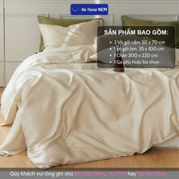 Thumbnail Set Chăn Ga Gối 5 Món  He thong NEM Cao Cấp Bộ Set Chăn Ga Trải Giường Bốn Mùa Vải Tencel Cotton Có Vỏ Chăn Lồng Ruột 4