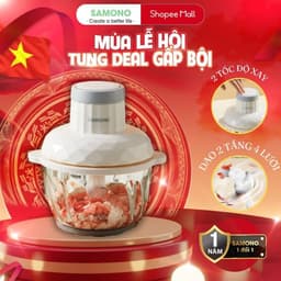 Thumbnail Máy xay thịt Samono đa năng 2L công suất 350W, cối thủy tinh, 4 lưỡi dao xay thép không gỉ SW-C300/SW-069S 1