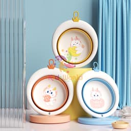 Thumbnail Chậu rửa mặt gấp gọn cho bé siêu tiện lợi hình thú KidAndMom, đa dạng hình ảnh màu sắc 1