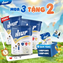 Thumbnail Thực Phẩm Dinh Dưỡng Hiup Tăng Chiều Cao 650g - MUA 3 TẶNG 2 (1 HIUP 420g VÀ 1 D3K2) Tăng Cân Cho Trẻ Từ 2-15 Tuổi 1