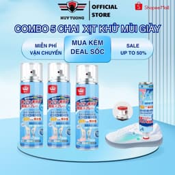 Thumbnail Combo 5 chai xịt khử mùi hôi giày dép Nano bạc, xịt khử mùi hôi chân khó chịu lên đến 24h - dung tích 260ml 1