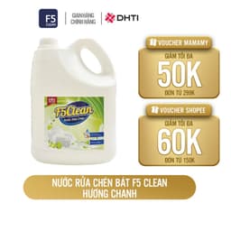 Thumbnail Nước rửa chén bát F5 Clean 3,8kg hương chanh, mềm mại với da tay, gốc thực vật, thiên nhiên 1