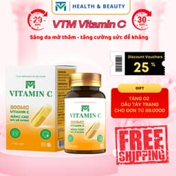 Thumbnail Viên uống VTM Vitamin C bổ sung vitamin C, sáng da, mờ thâm, tăng cường đề kháng - gói 60 viên 1