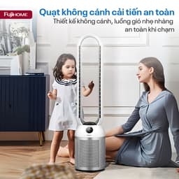 Thumbnail Quạt không cánh FUJIHOME BF307DC tích hợp lọc không khí bằng ion, màng lọc Ion bạc - Bảo hành 24 tháng 4