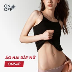 Thumbnail Áo hai dây nữ ONOFF chất liệu Cotton mềm mại, thấm hút mồ hôi tốt - 16IM24S019 2