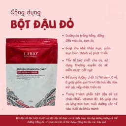 Thumbnail Bột đậu đỏ tắm trắng body LABIO hỗ trợ tẩy da chết nhỏ lỗ chân lông giúp da sáng mịn 100g 2