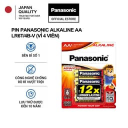 Thumbnail ] Pin Panasonic Alkaline AA LR6T/4B-V (Vỉ 4 viên) – Hàng Chính Hãng 1