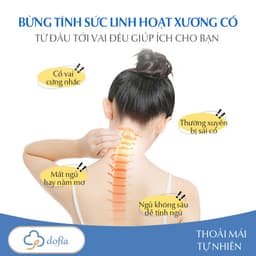 Thumbnail Gối công thái học Dofia chống đau mỏi cổ vai gáy Dofia sợi bông 3d êm ái DF-P001A 2