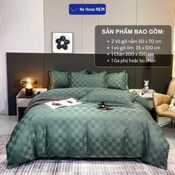 Thumbnail Bộ Chăn Ga Gối Đệm 5 Món Cotton 5F He thong NEM Cao Cấp Bộ Vỏ Chăn Drap Ra Gối Nệm Đệm Phủ Trải Giường 3