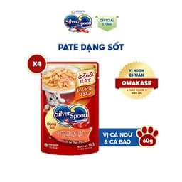 Thumbnail Combo 4 Thức ăn ướt cho mèo Silver Spoon dạng sốt/dạng thạch 60g/gói (nhiều vị) 3