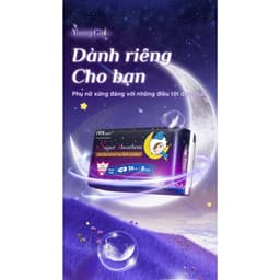 Thumbnail Combo tiết kiệm băng vệ sinh UUcare Singapore Young Girl ban đêm 36cm 8 miếng 3